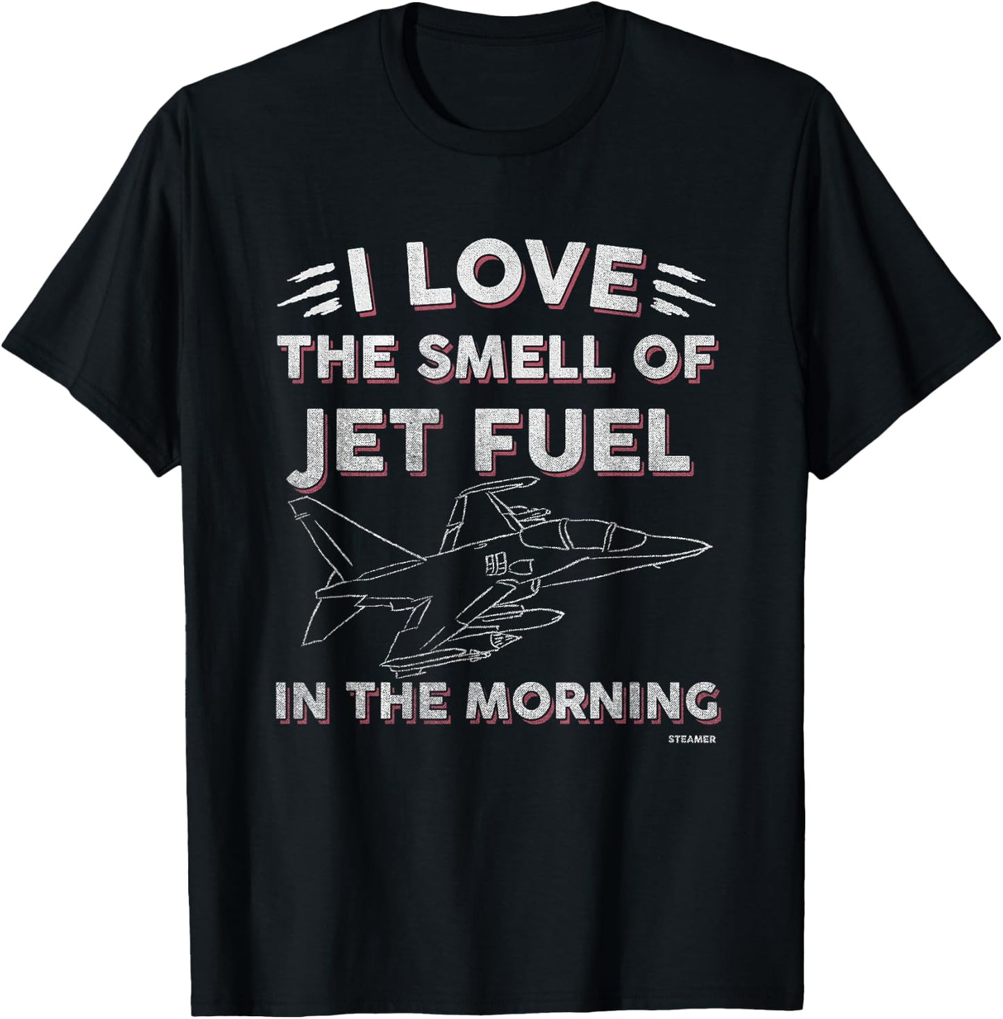 I Love The Smell of Jet Fuel in The Morning Aviation T-Shirt - T-Shirt | Black