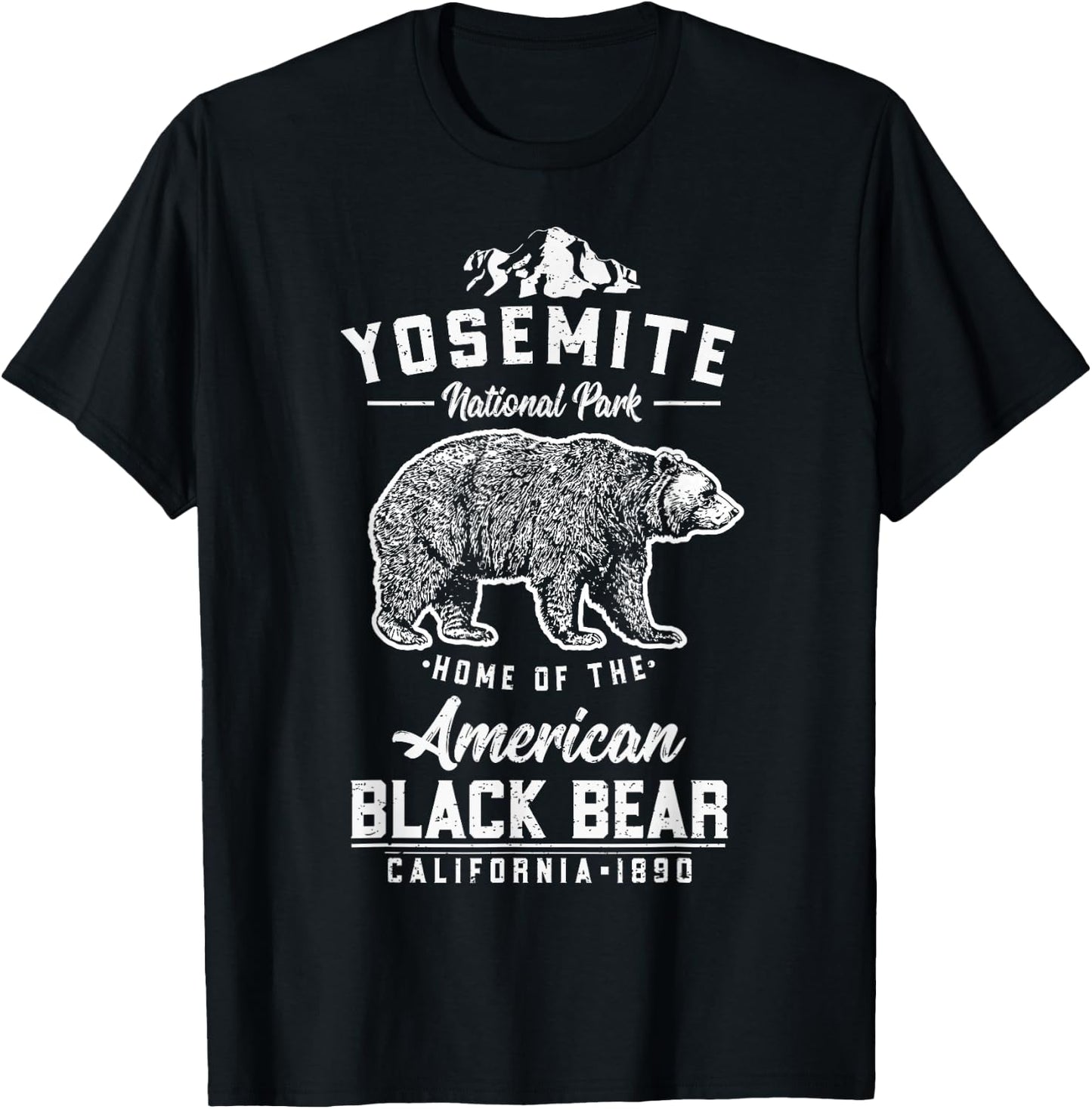 Yosemite California National Park American Black Bear T-Shirt - T-Shirt | Black