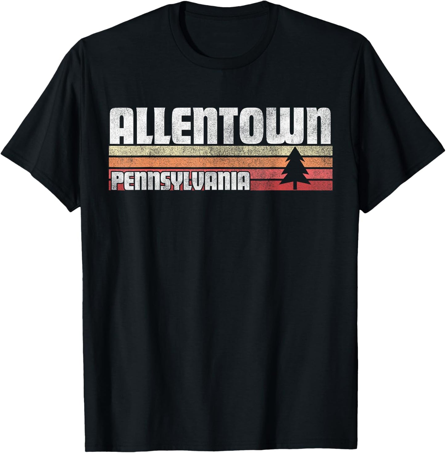 Allentown Pennsylvania PA Gift T Shirt Retro Vintage 70s 80s T-Shirt - T-Shirt | Black