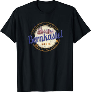 Bernkastel Kues Vintage Moselle Rhineland-Palatinate Germany T-Shirt - T-Shirt | Black