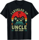 Promoted to Uncle 2026 Leveled Up to Uncle Est 2026 Gaming T-Shirt - T-Shirt | Black