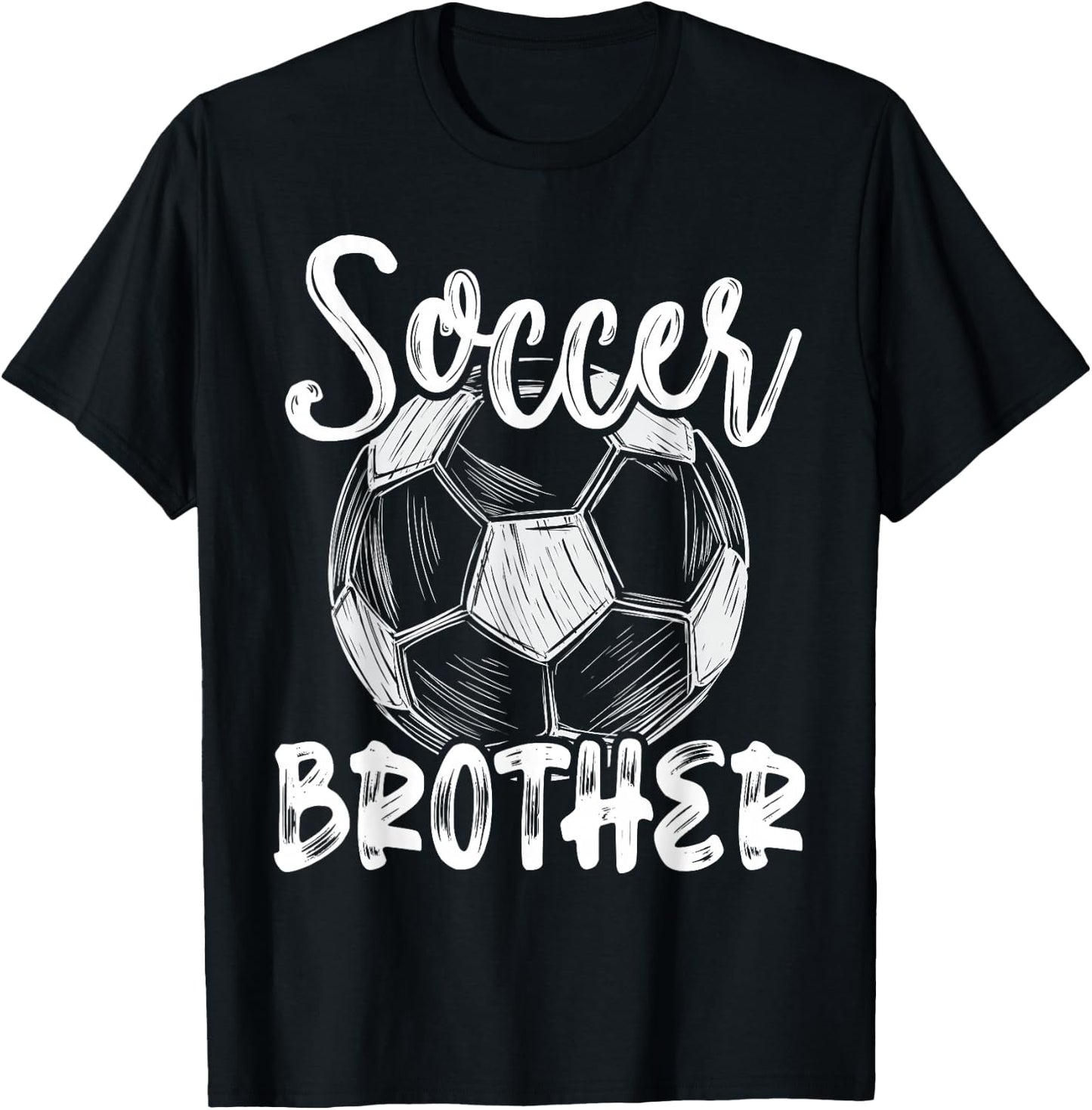 Soccer Brother Men Family Matching Team Player Soccer Ball T-Shirt - T-Shirt | Black
