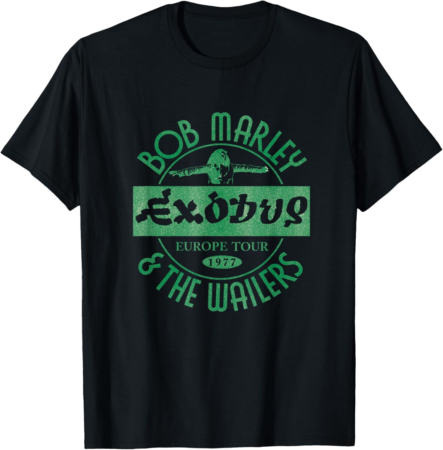 Bob Marley Exodus Europe Tour 1977 White T-Shirt - T-Shirt | Black