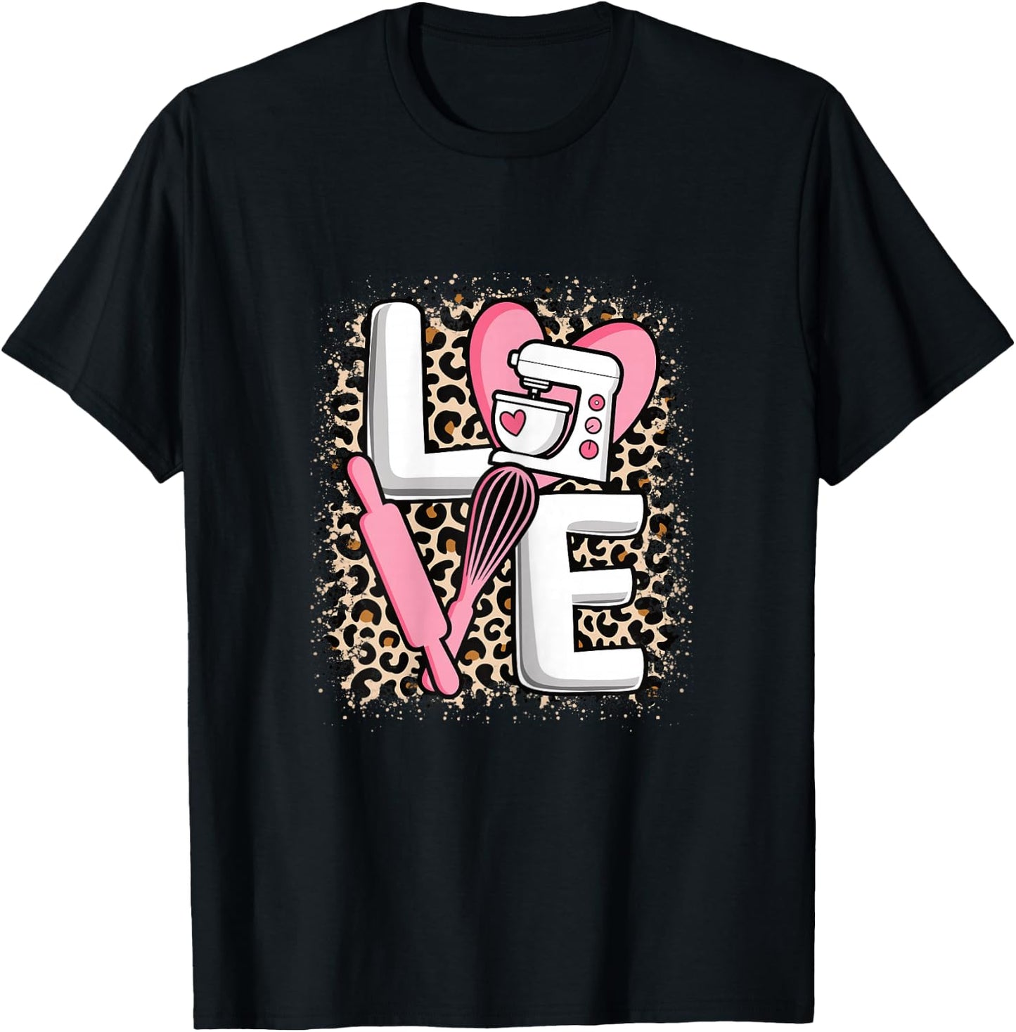 Love Baking Cute Baker Women Girls T-Shirt - T-Shirt | Black