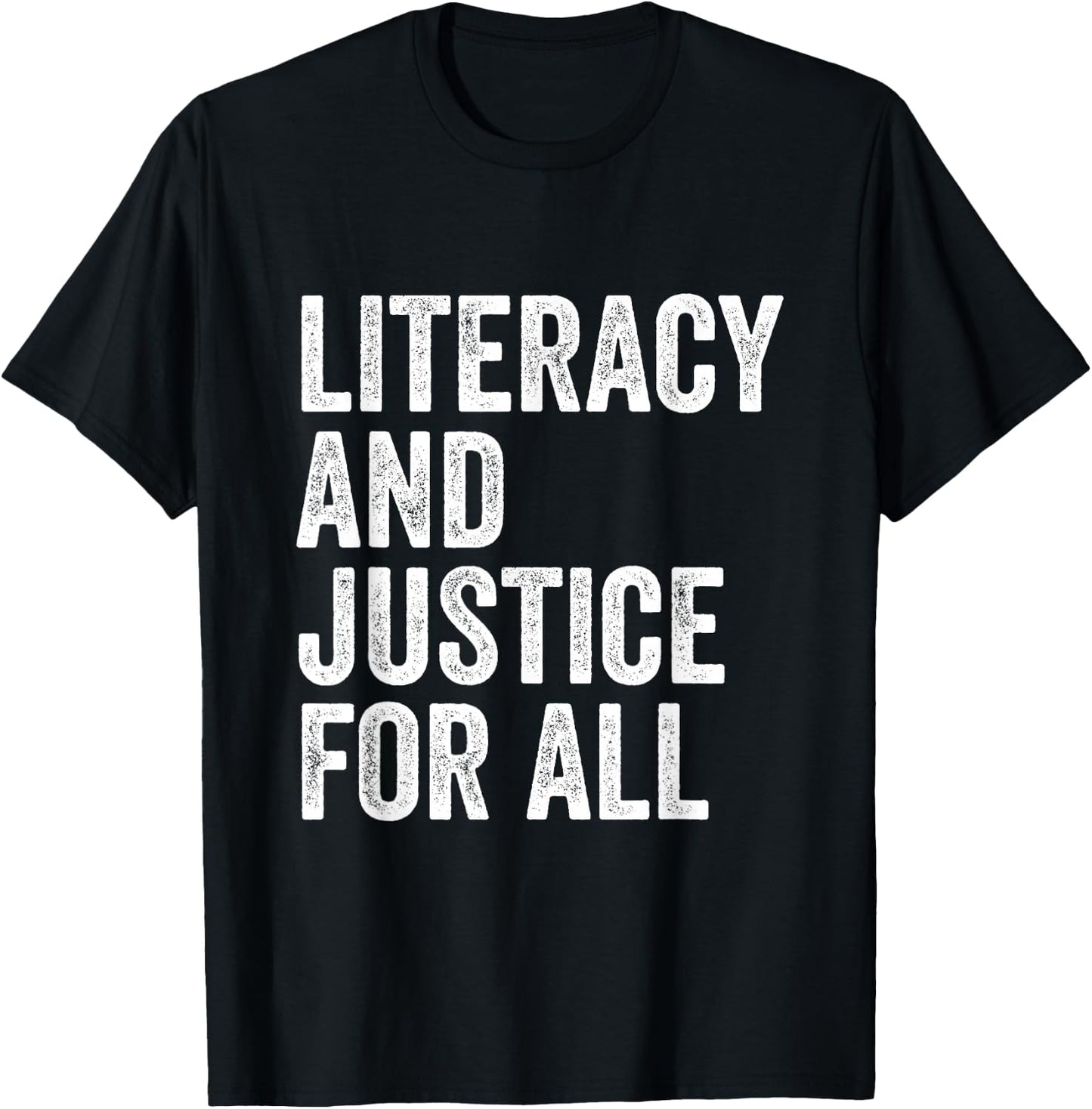 Literacy And Justice For All Protect Libraries Banned Books T-Shirt - T-Shirt | Black