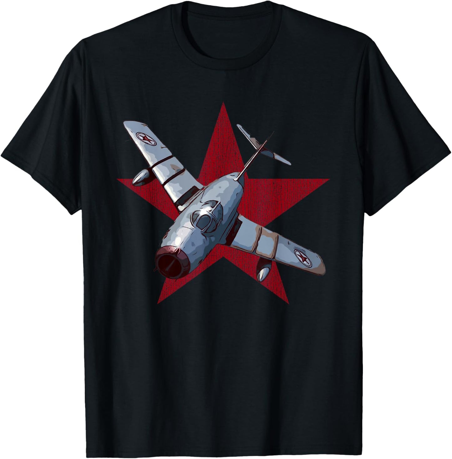 MIG 15 Jet Fighter Plane Spotting T-Shirt - T-Shirt | Black