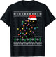 Black Cat Christmas Ugly Sweater Funny Santa Cat T-Shirt - T-Shirt | Black