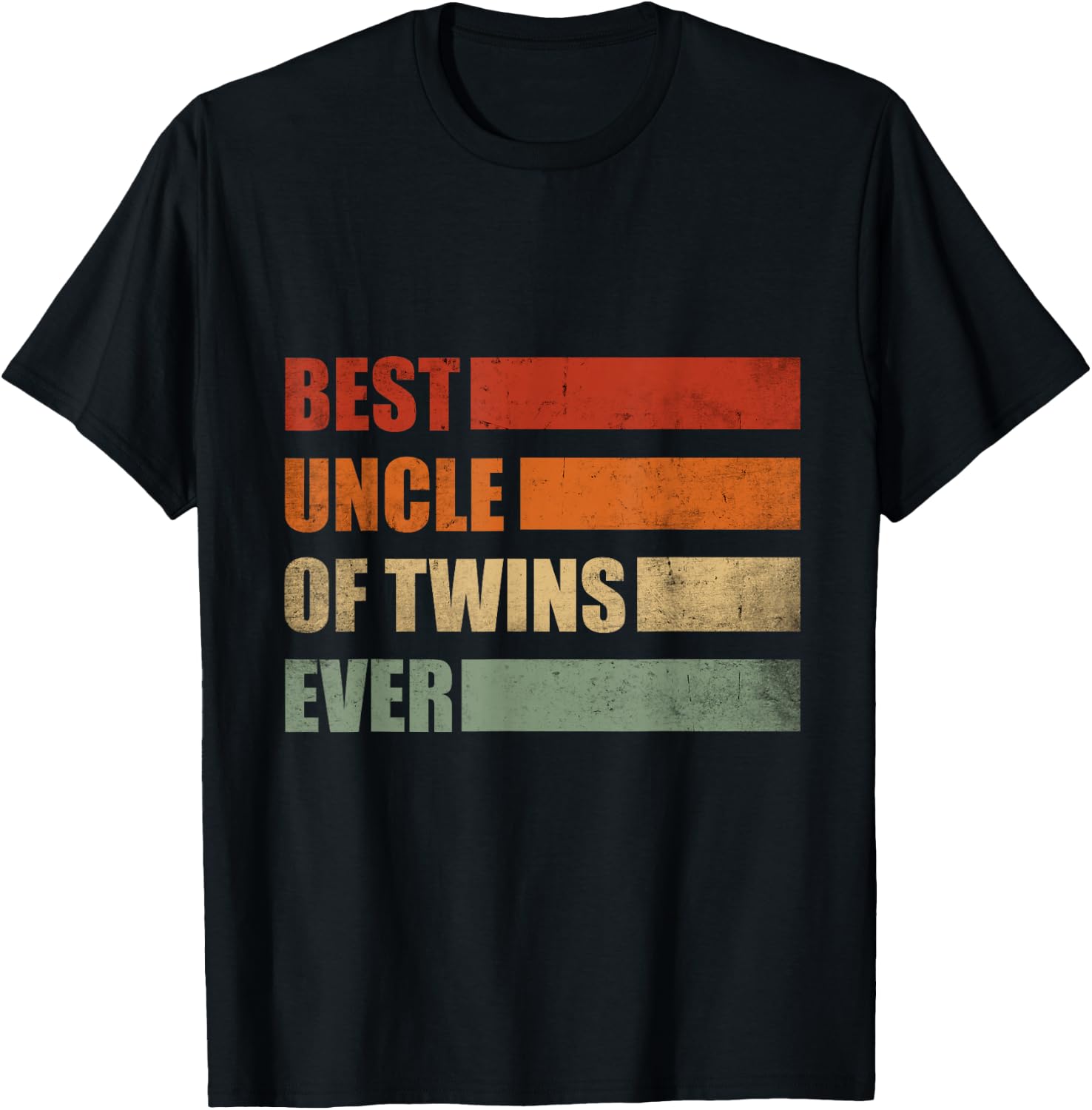 Twin Soncle Retro Uncle of Gemini T-Shirt - T-Shirt | Black