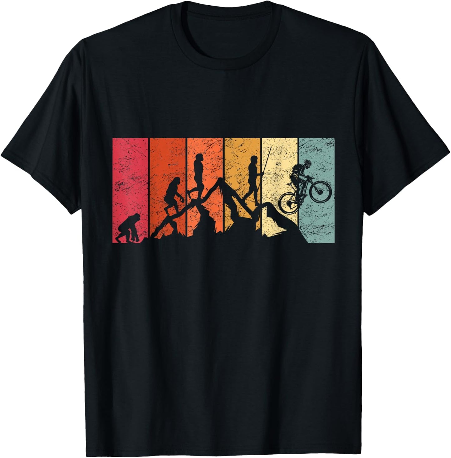 Evolution MTB Mountain Bike Gift BMX Accessories T-Shirt - T-Shirt | Black