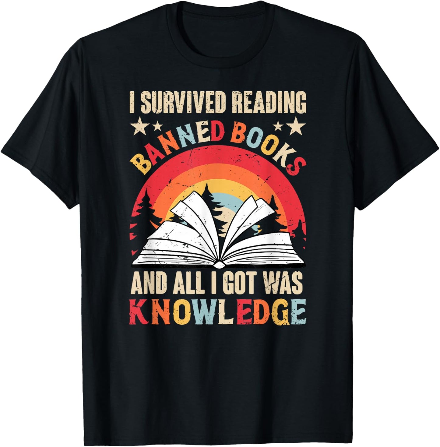 Banned Books Saying - Forbidden Literature T-Shirt - T-Shirt | Black