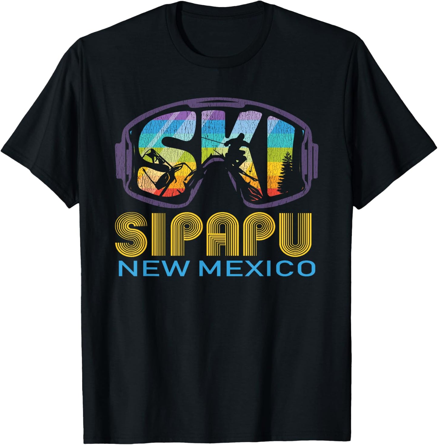 Ski Sipapu New Mexico Skiing Vacation T-Shirt - T-Shirt | Black