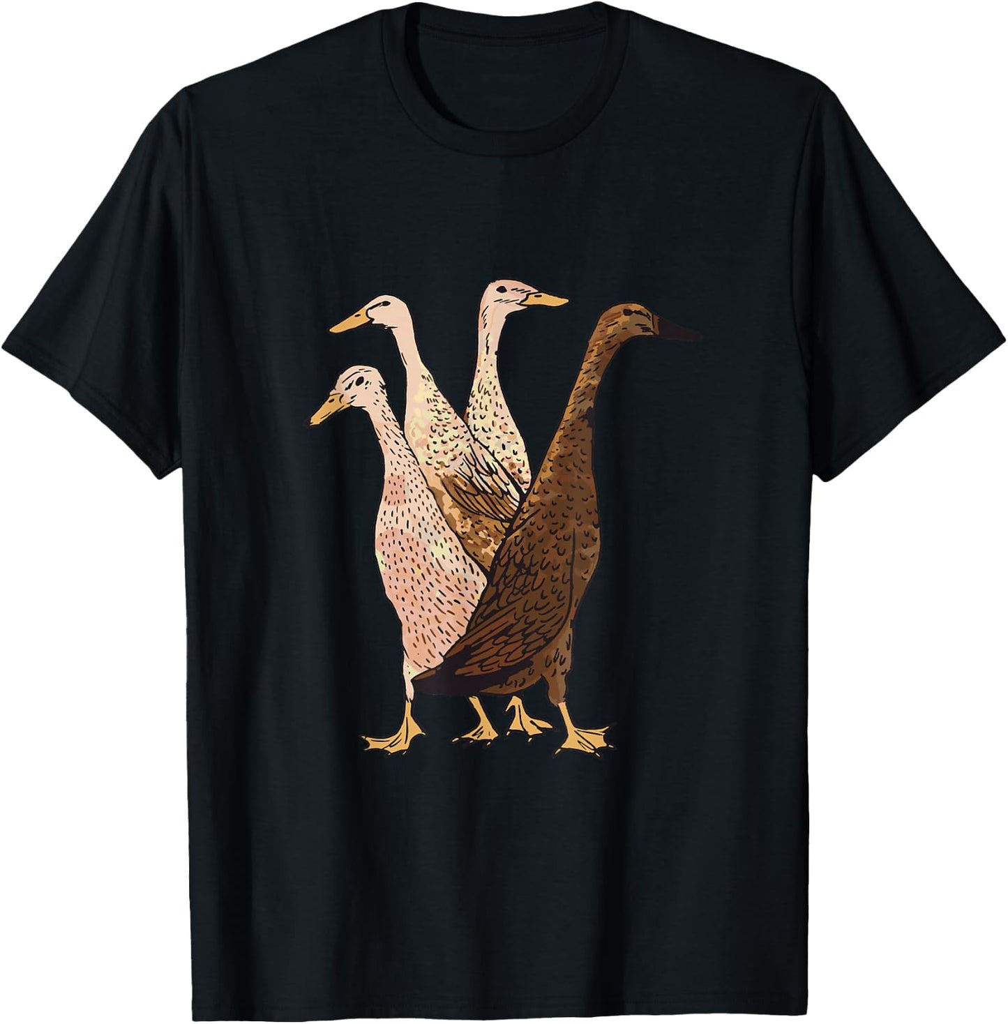 Running Duck Indian Runner Duck T-Shirt - T-Shirt | Black