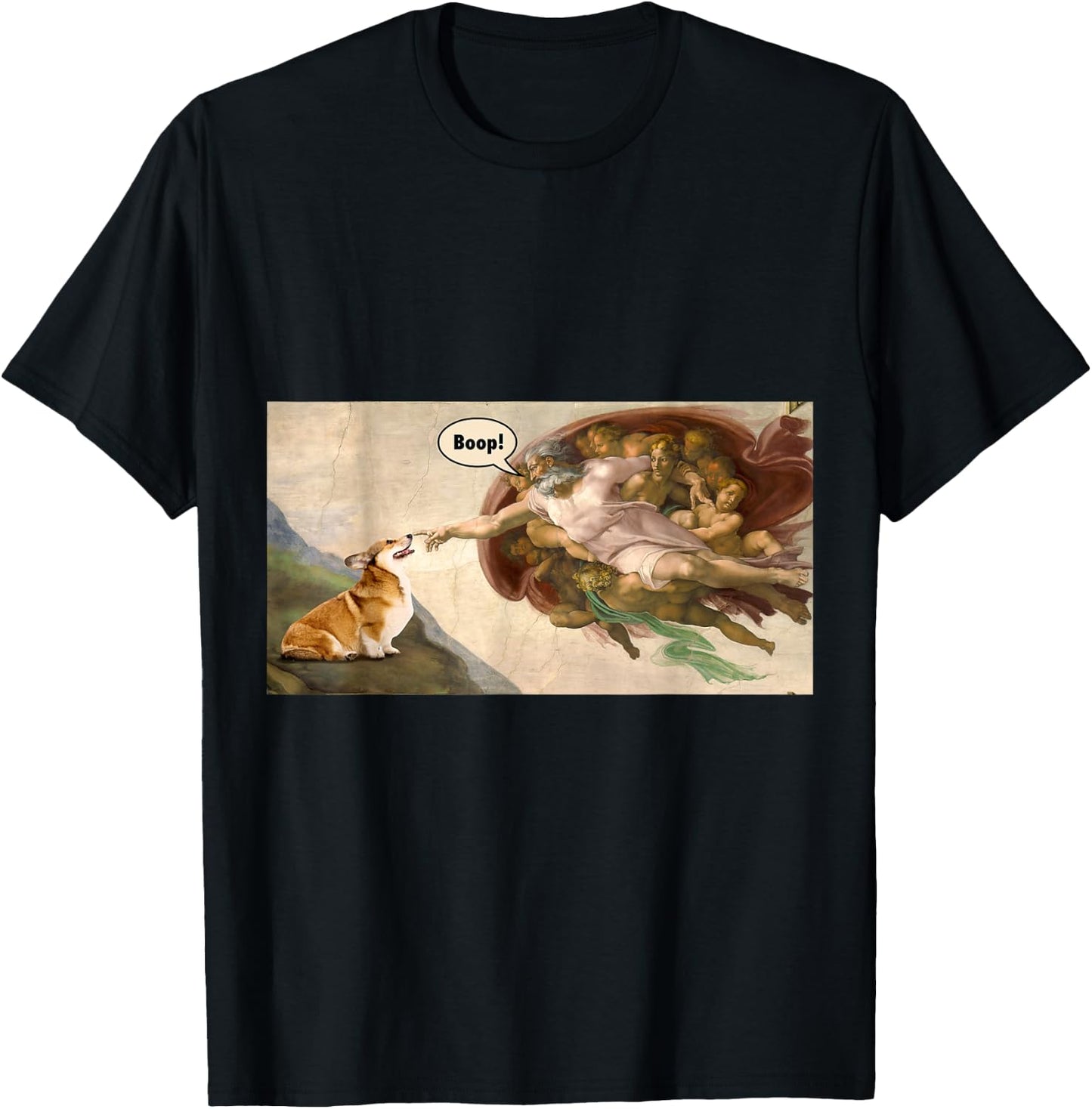 Boop The Snoot of Welsh Corgi Funny Korgi Dog Meme T-Shirt - T-Shirt | Black