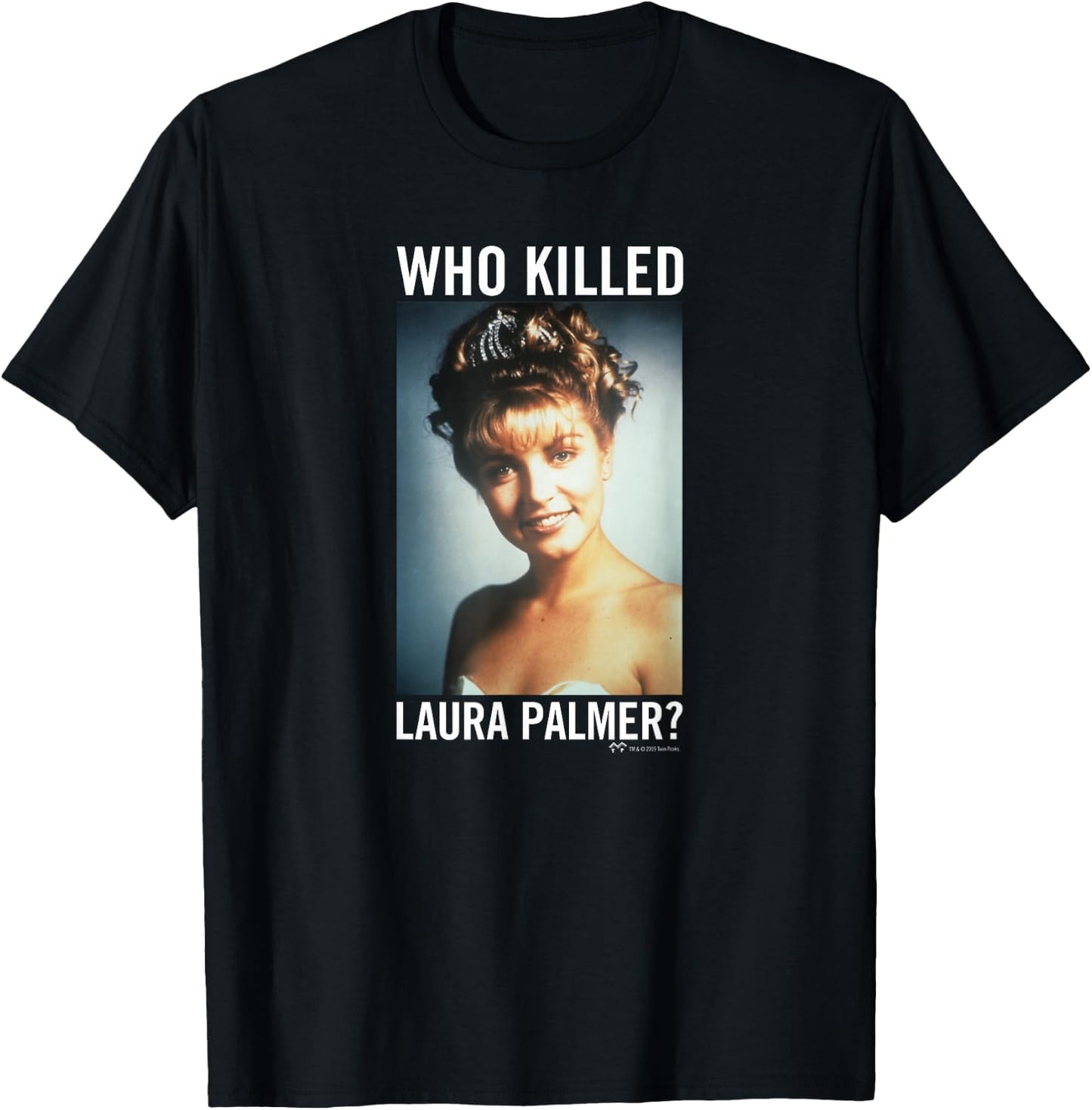 SHOWTIME Twin Peaks Who Killed Laura Palmer? -Adults , Black, Small, Short Sleeve T-Shirt - T-Shirt | Black