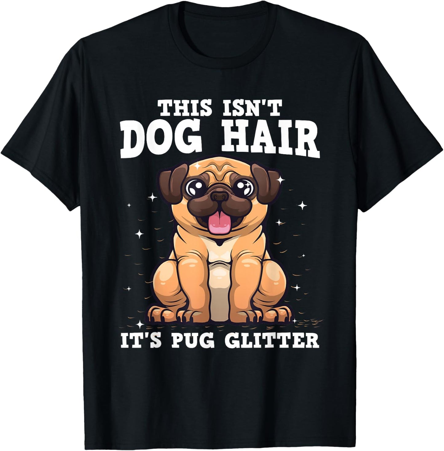 Funny Pug Design Men Kids Pug Dog Animal Lovers T-Shirt - T-Shirt | Black