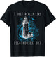 Lighthouse I Just Really Like Lighthouses Seagull Boating T-Shirt - T-Shirt | Black