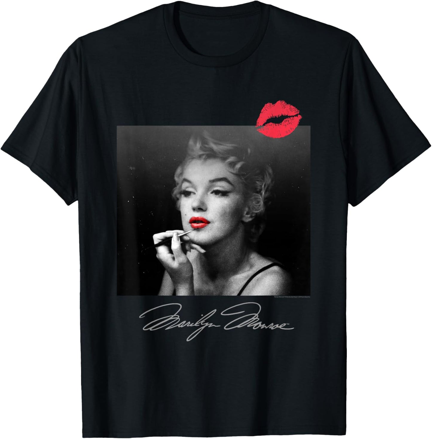 Marilyn Monroe Makeup Room Kiss Small T-Shirt - T-Shirt | Black