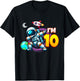 Kids I'm 10 For 10 Year Old Boy Space Astronaut 10th Birthday T-Shirt - T-Shirt | Black