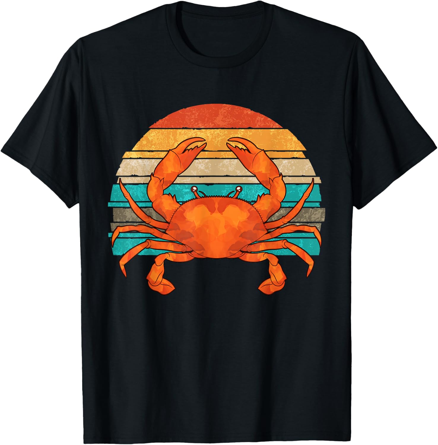 Retro Seafood Crab Lover Crabbing Sea Animal Crab T-Shirt - T-Shirt | Black