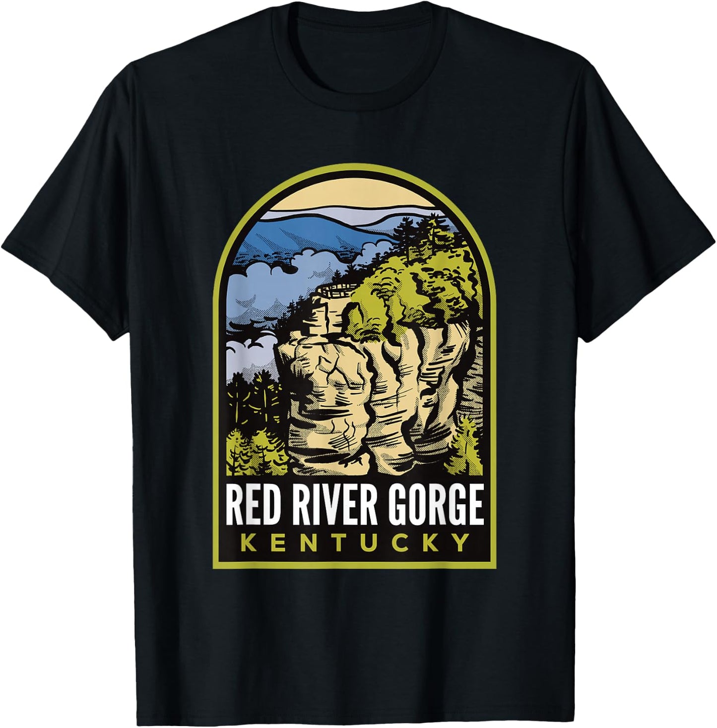 Red River Gorge Chimney Top Rock T-Shirt - T-Shirt | Black