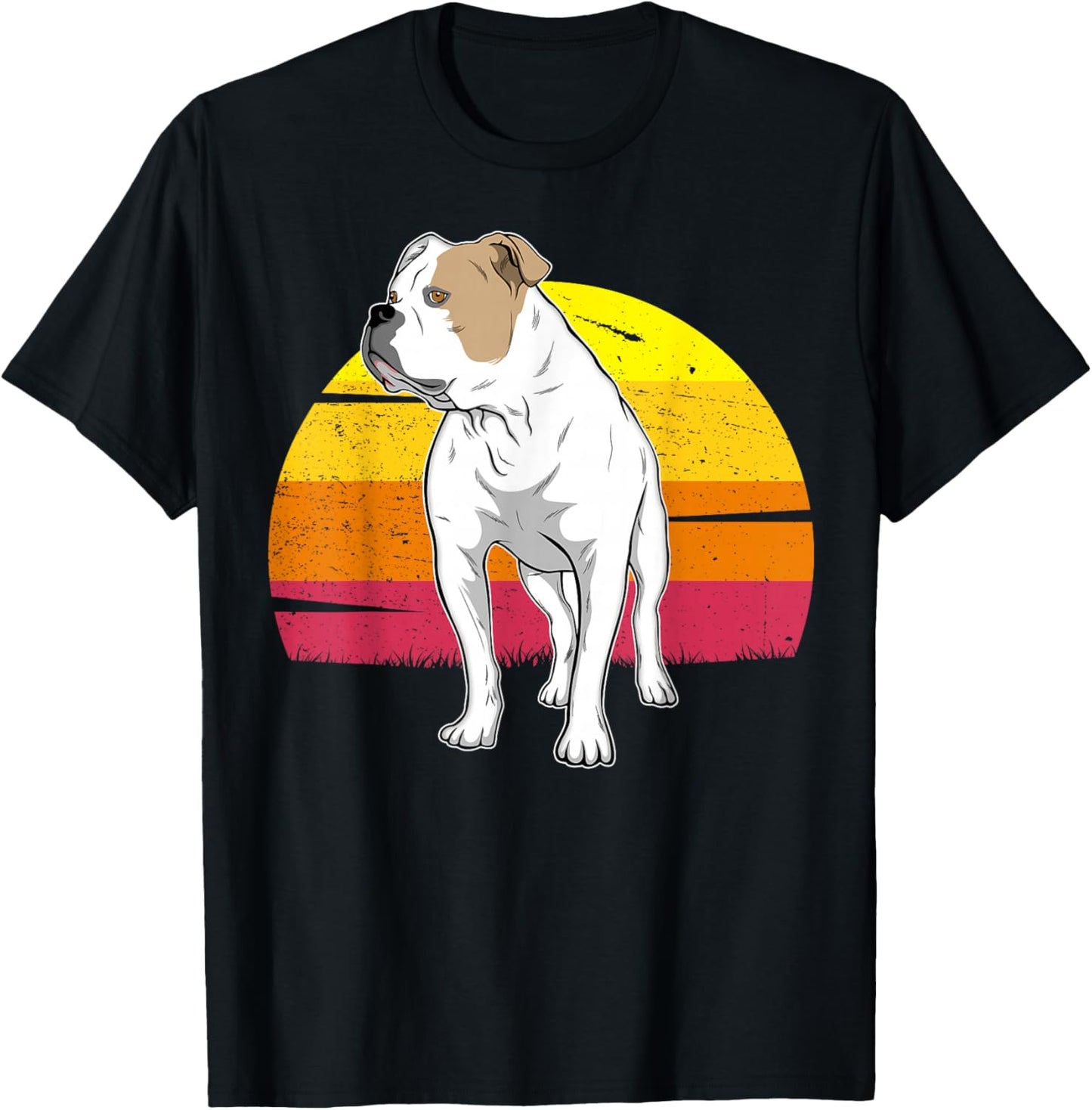 American Bulldog Old Southern White Bulldog Women Girls Kids T-Shirt - T-Shirt | Black