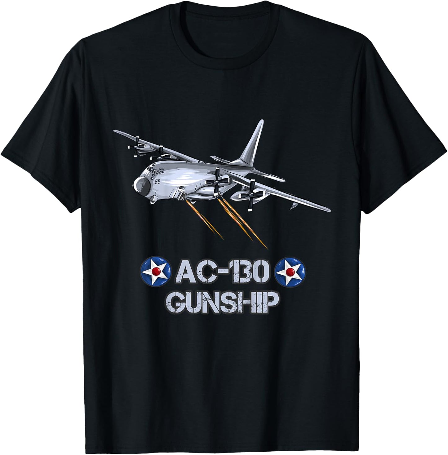 American AC130 aircraft close air support T-Shirt - T-Shirt | Black