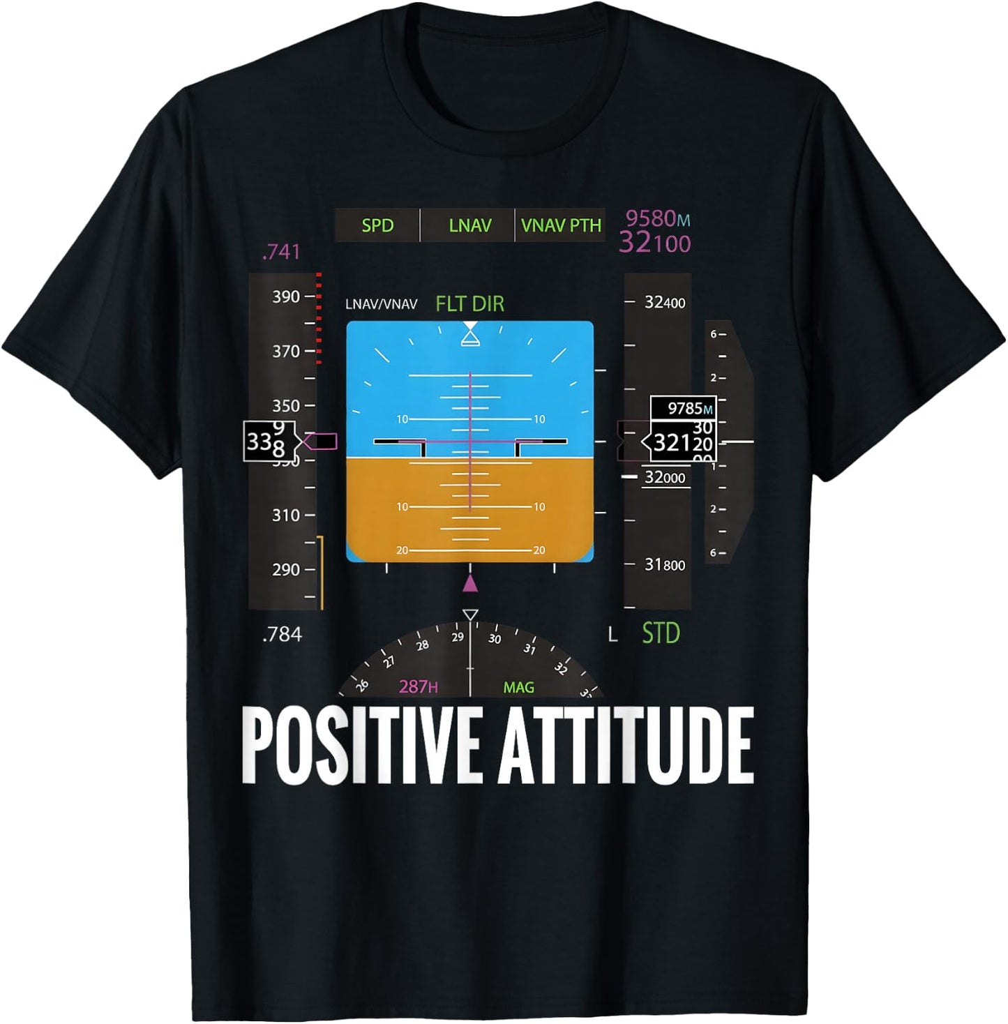 Positive Attitude Aviation Pilot T-Shirt - T-Shirt | Black