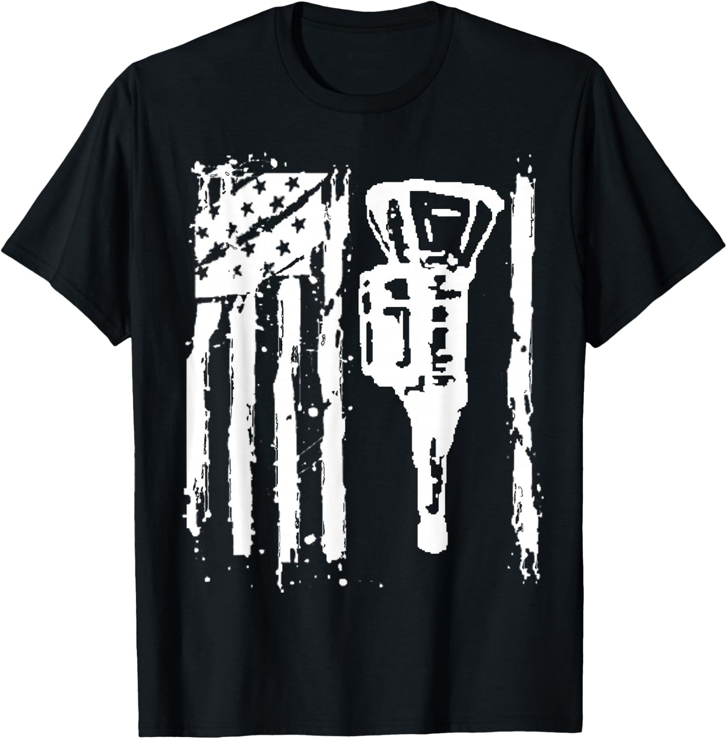 Transmission Mechanic Flag T Shirt Gift Transmission Repair T-Shirt - T-Shirt | Black