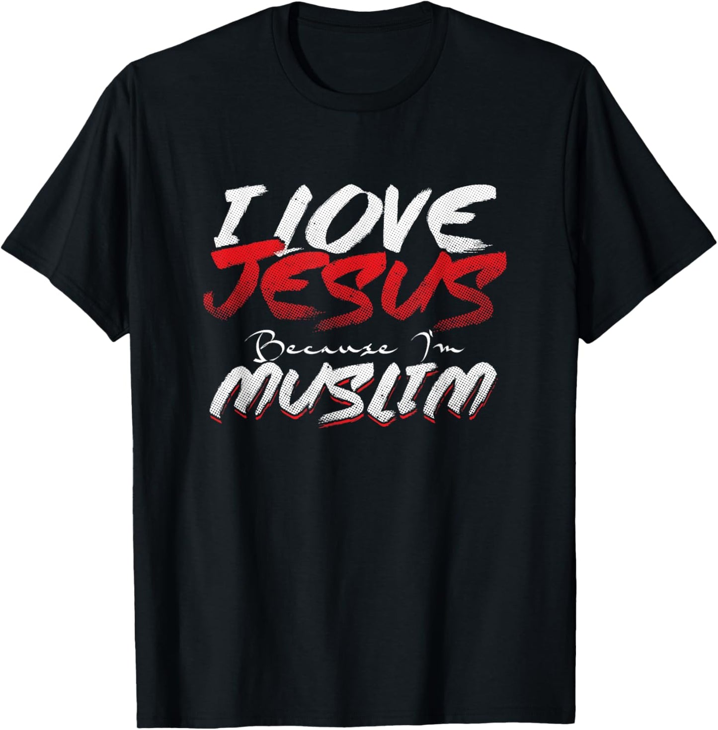 Jesus Christ Muslim God Love Allah Muslim Islam Gift T-Shirt - T-Shirt | Black