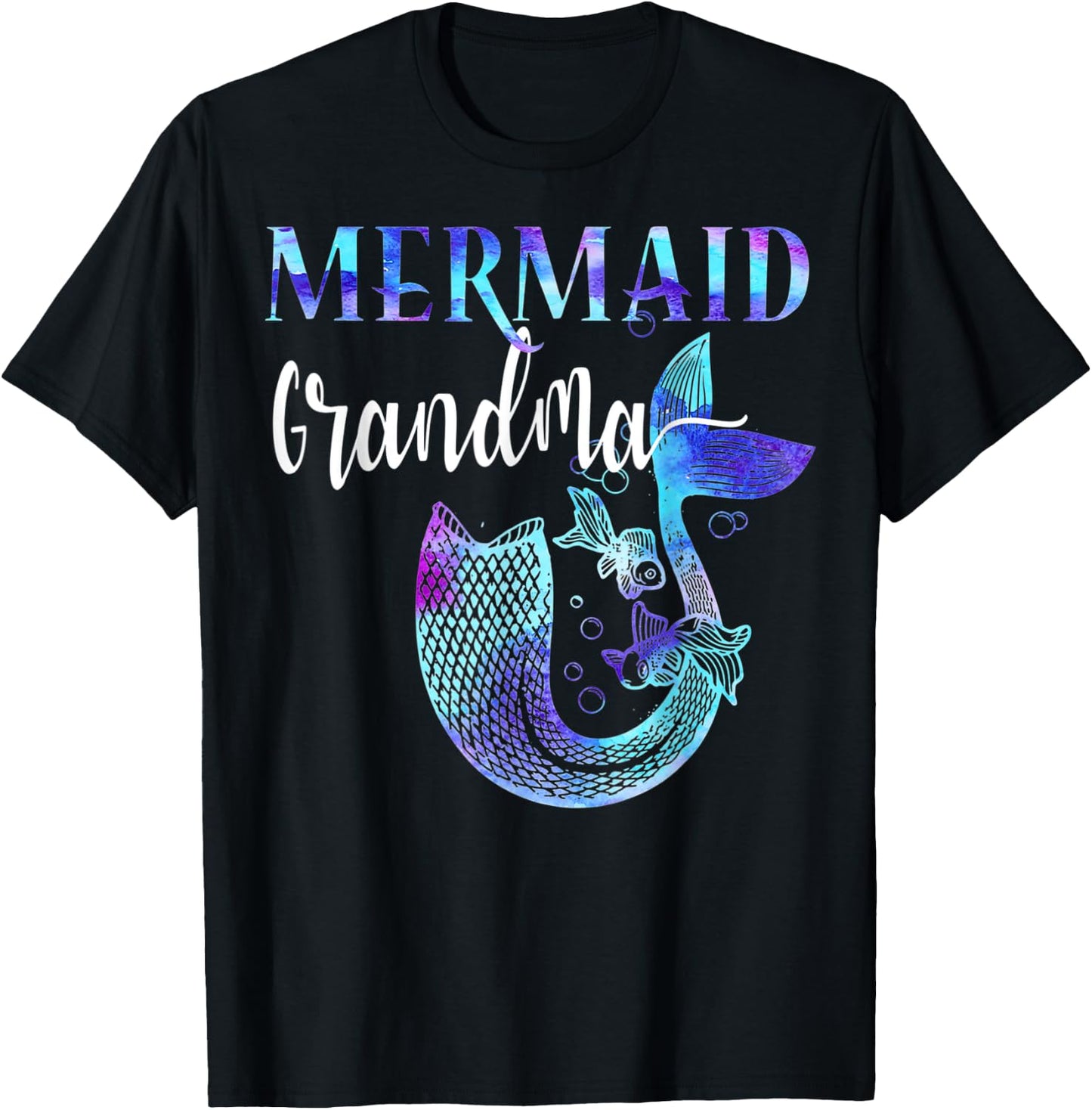 Girl Birthday Party Outfit Grandma Mermaid Grandma Shirt T-Shirt - T-Shirt | Black