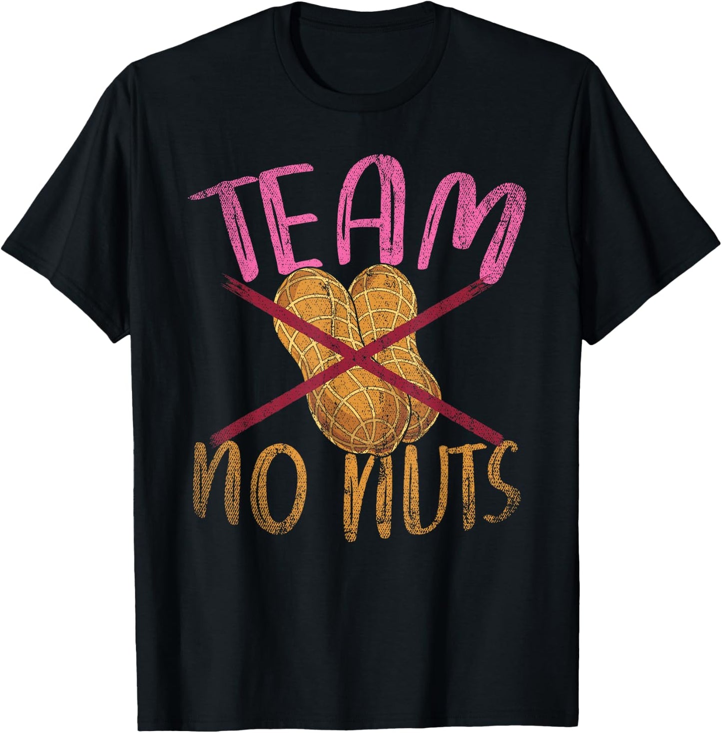 Baby Gender Reveal Party Team No Nuts Funny Gender Reveal T-Shirt - T-Shirt | Black
