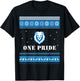 One Pride Lions Head Ugly Christmas Sweater T-Shirt - T-Shirt | Black