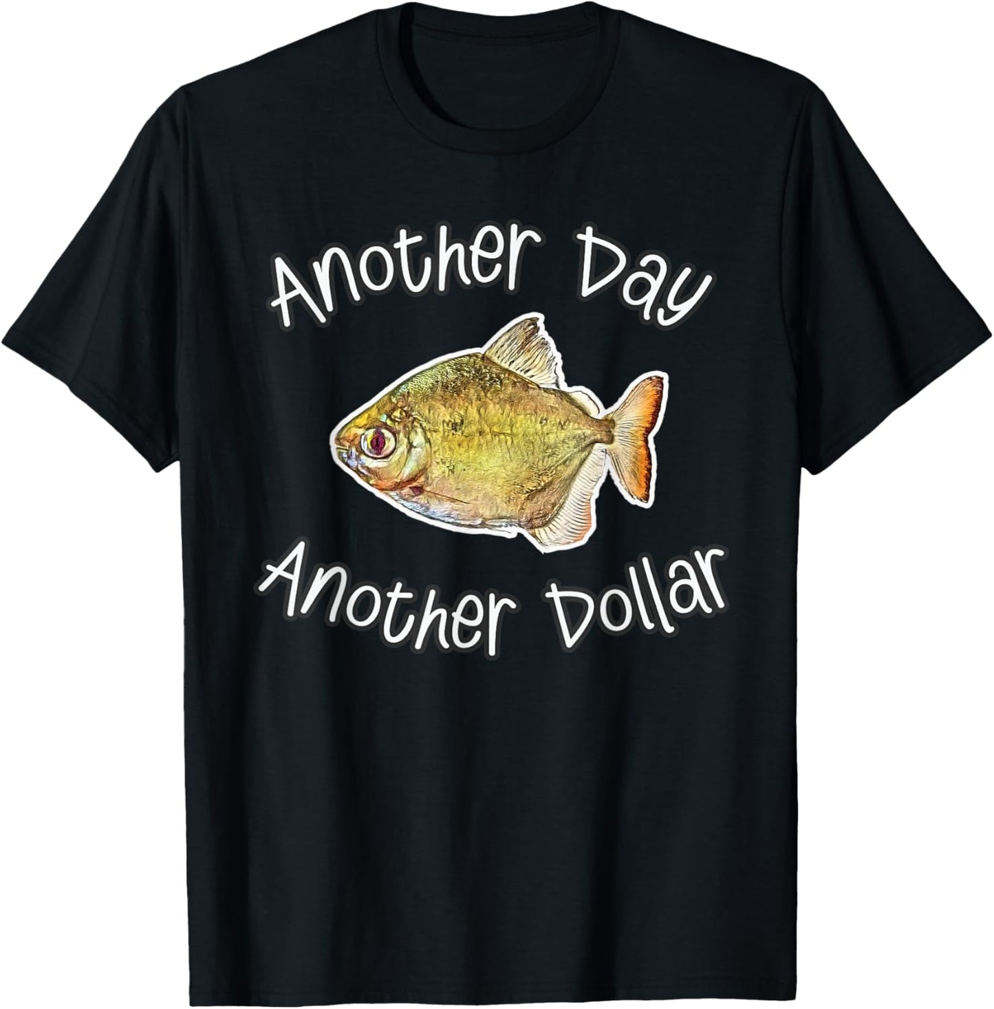 Aquarium Silver Dollar Fish Tank Keeper T-Shirt - T-Shirt | Black