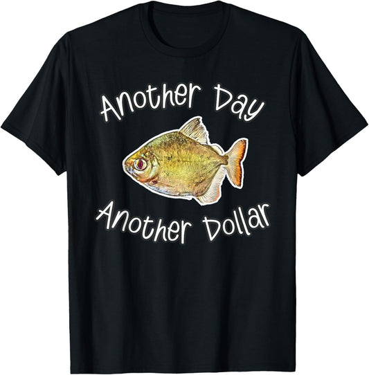 Aquarium Silver Dollar Fish Tank Keeper T-Shirt - T-Shirt | Black