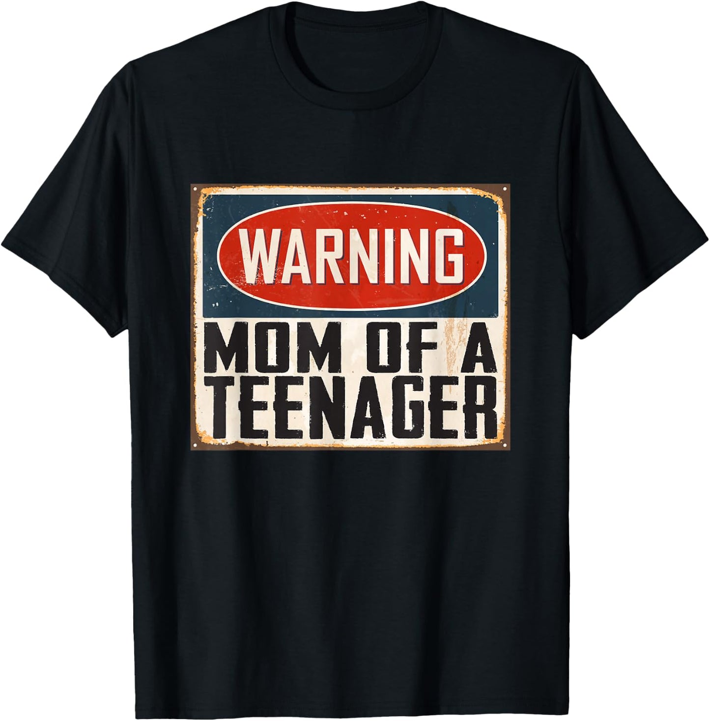 Mom of a Teenager Official Teenager 13th Birthday Matching T-Shirt - T-Shirt | Black