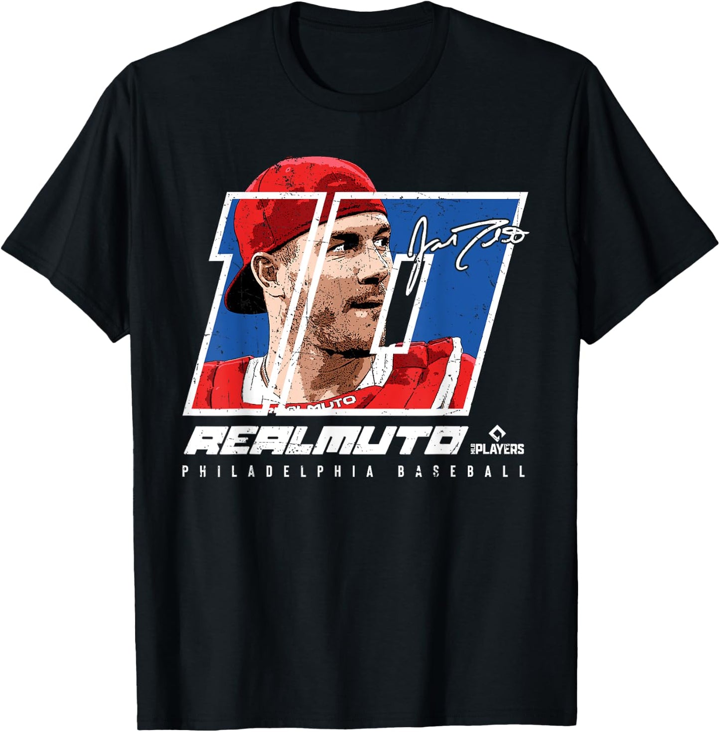 JT Realmuto Silhouette Philadelphia MLBPA T-Shirt - T-Shirt | Black
