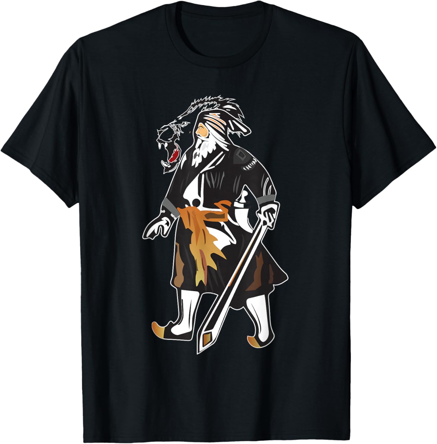 Sikh Martyr Baba Deep Singh Shahid Roaring Lion T-Shirt - T-Shirt | Black