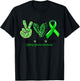 Peace Love Cure Ribbon Kidney Disease Awareness T-Shirt - T-Shirt | Black