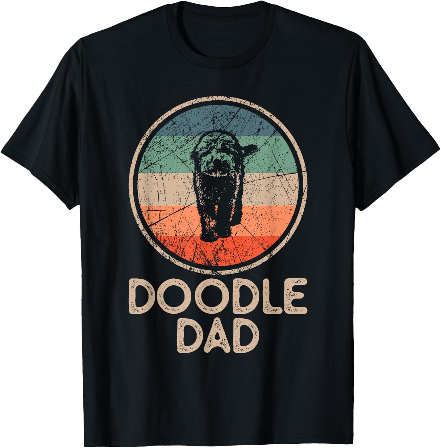 Doodle Dog - Vintage Doodle Dad Small T-Shirt - T-Shirt | Black