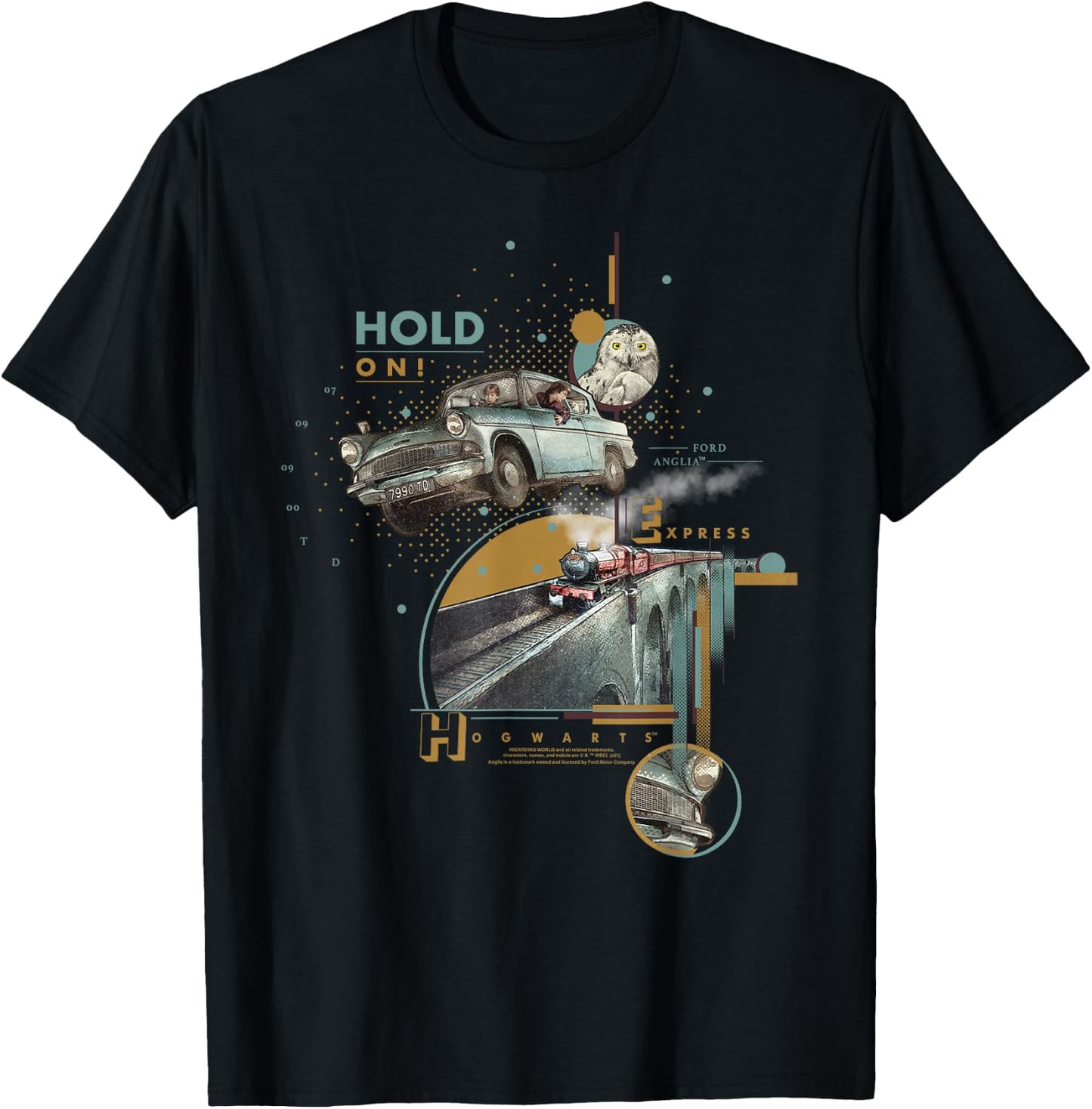 Harry Potter Weasley's Flying Ford Anglia T-Shirt - T-Shirt | Black