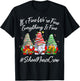 School Nurse Crew Xmas Everything Is Fine Christmas Gnomie T-Shirt - T-Shirt | Black