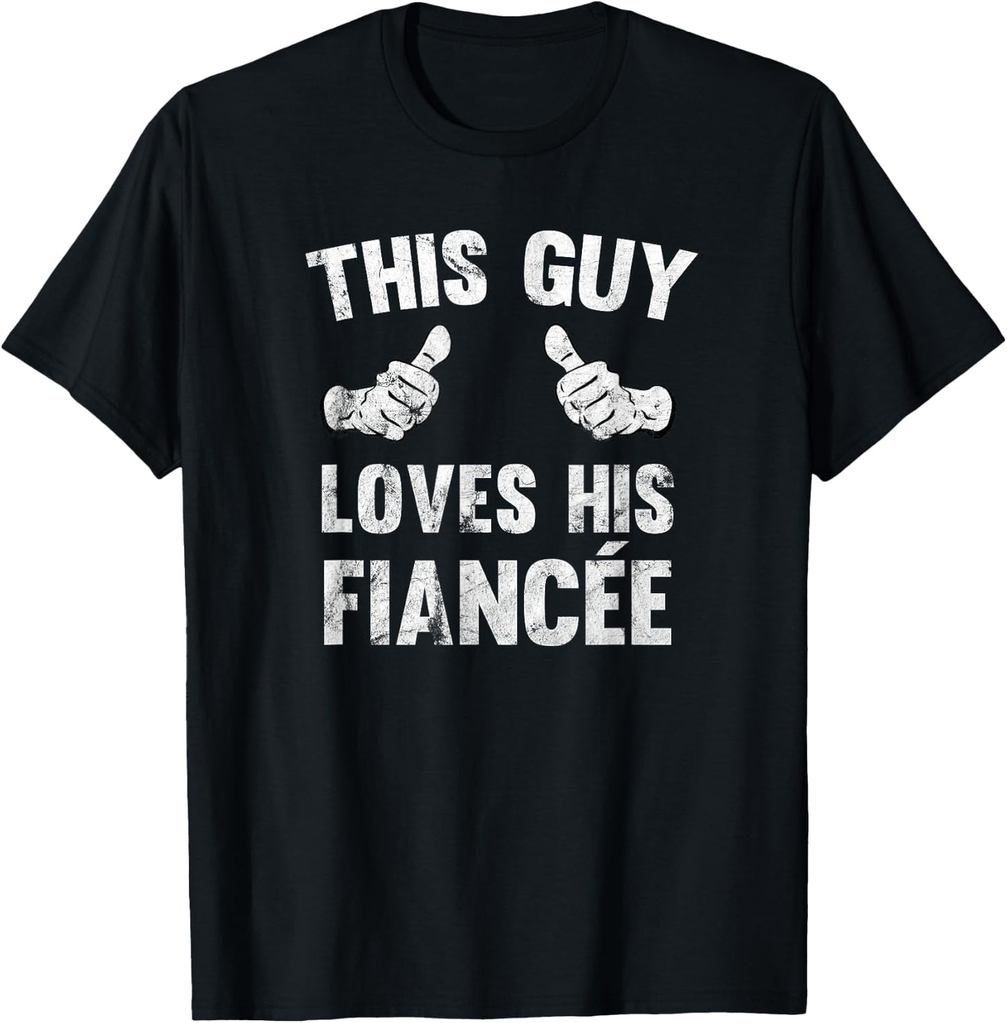 This Guy Loves His Fiance T-Shirt - T-Shirt | Black