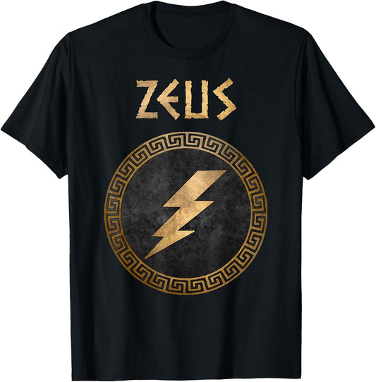 Zeus Ancient Greek God King of the Gods T-Shirt - T-Shirt | Black