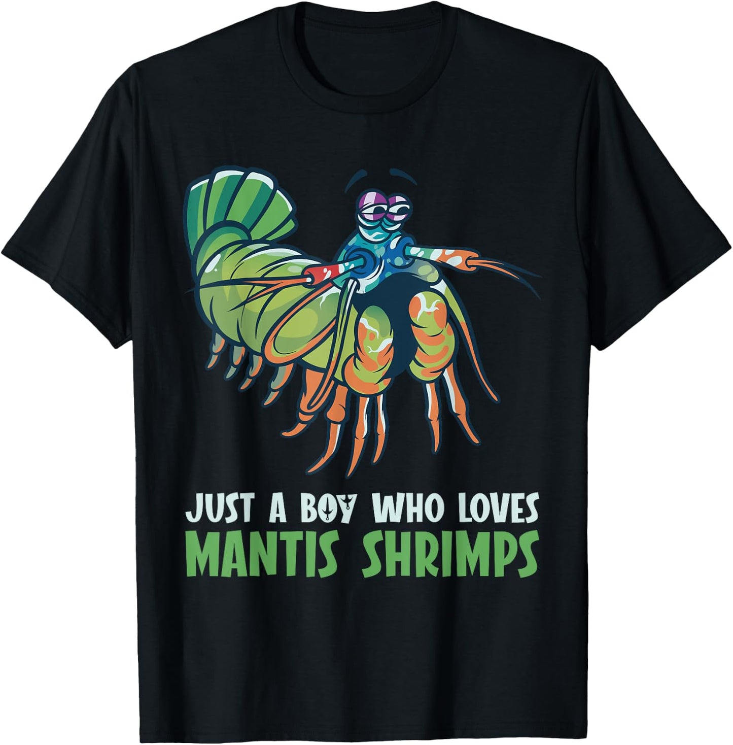 Shrimps Animal Protectionc cute Mantis Shrimp T-Shirt - T-Shirt | Black