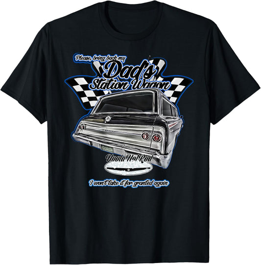 1962 Impala,Dad's Station Wagon,Biscyne,Delray,Belair,Hotrod T-Shirt - T-Shirt | Black