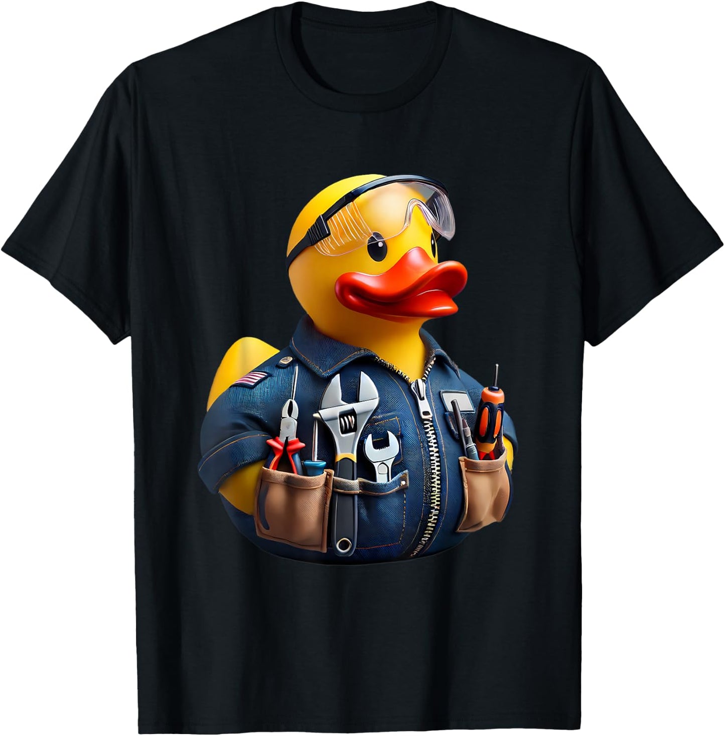Electrician Rubber Duck Ducky Duckie T-Shirt - T-Shirt | Black