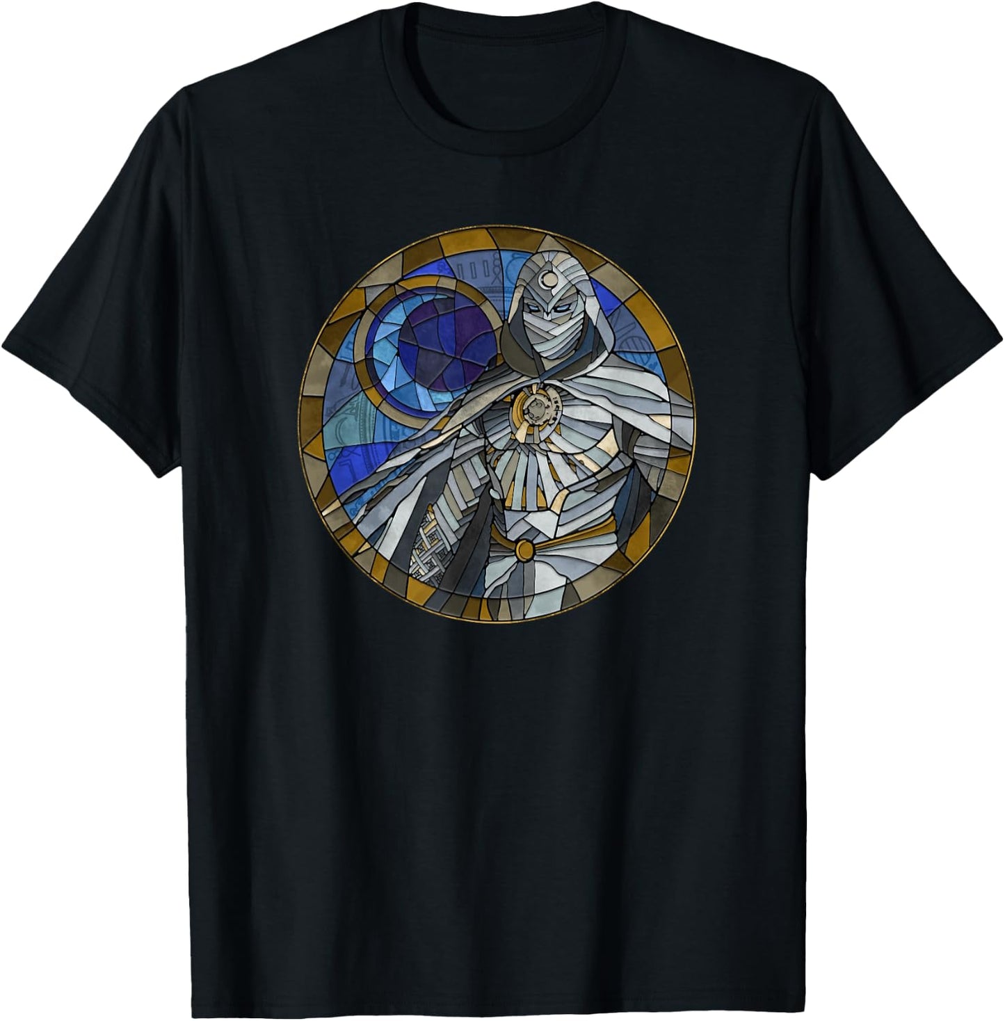 Marvel Moon Knight Stained Glass Poster T-Shirt - T-Shirt | Black