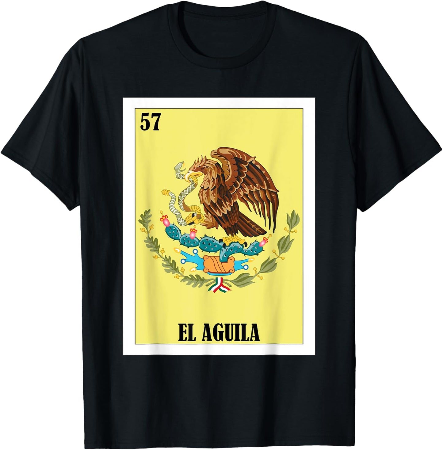 Funny Mexican Flag Design - El Aguila T-Shirt - T-Shirt | Black