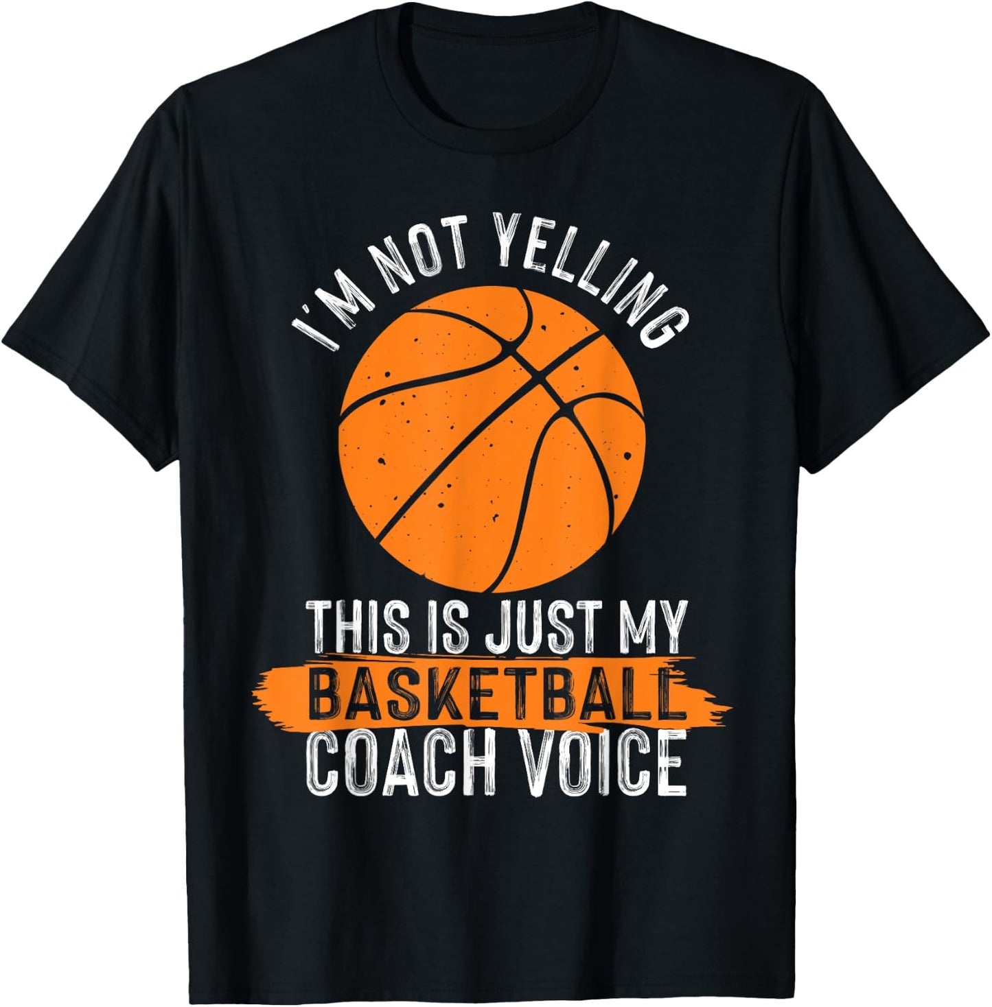 Cool Basketball Coach Men Women Basketball Coaching Voice T-Shirt - T-Shirt | Black
