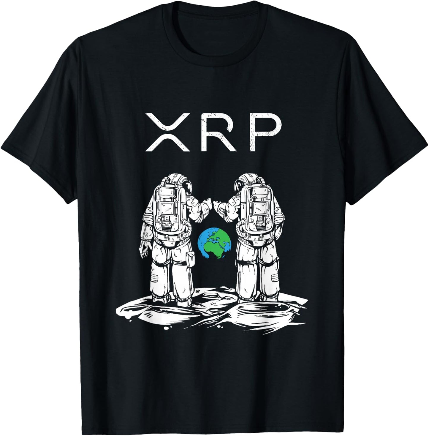 XRP Moon Merch Cryptocurrency Crypto Currency Merchandise T-Shirt - T-Shirt | Black